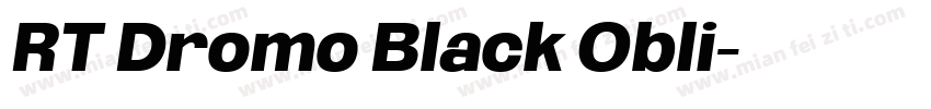 RT Dromo Black Obli字体转换